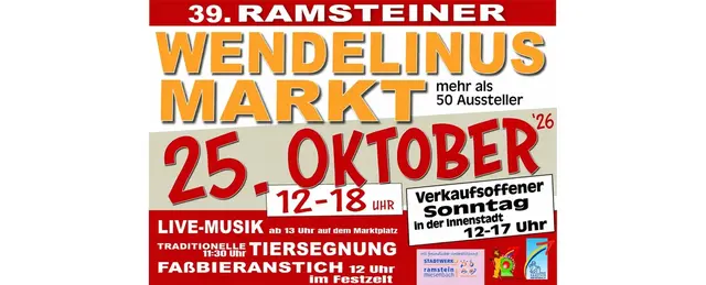 Plakat Wendelinusmarkt | Foto: VG Ramstein-Miesenbach