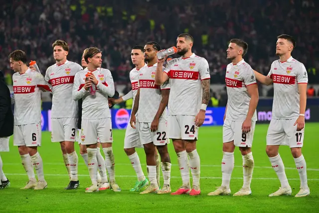 Die VfB-Profis haderten mit dem einen Punkt gegen Atlético | Foto: Jan-Philipp Strobel/dpa