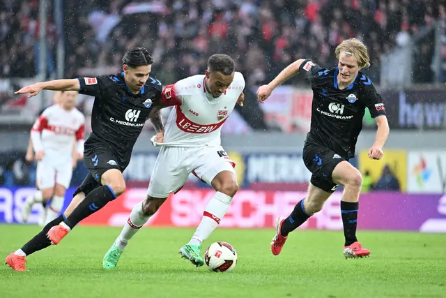 Ab durch die Mitte: Leweling beschleunigt das VfB-Spiel oft mit schnellen Sprints (Archivbild) | Foto: Swen Pförtner/dpa
