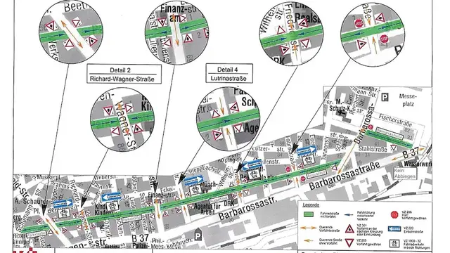 Seit Mai gilt auf der Fahrradstraße in Kaiserslautern eine neue Verkehrsführung. Während Radfahrer in beide Richtungen fahren dürfen, gelten für Kraftfahrzeuge teilweise geänderte Einbahnstraßenregelungen. | Foto: Stadt Kaiserslautern/gratis
