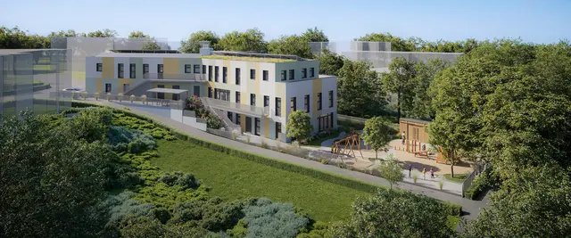Die neue Kita in der Freinsheimer Straße in unmittelbarer Nähe zum Maudacher Bruch.  | Foto: Vilija Edler/Edler² Planning &amp; Consulting