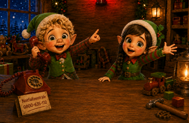 In der Stadtbücherei läuft eine weihnachtliche Mitmachaktion für Kinder ab sieben Jahren. | Foto: Stadtbücherei Neustadt KI-generiert