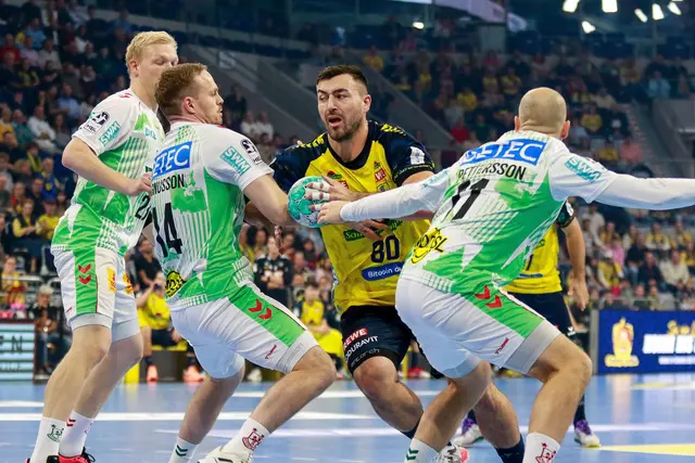 Auch für den sechsfachen Torschützen Jannik Kohlbacher war es schwer, gegen Magdeburg durchzukommen. | Foto: Kösegi/PIX-Sportfotos