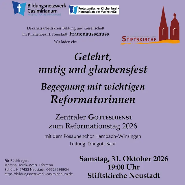 Plakat zum Reformationstag 2026 | Foto: zur freien Verfügung