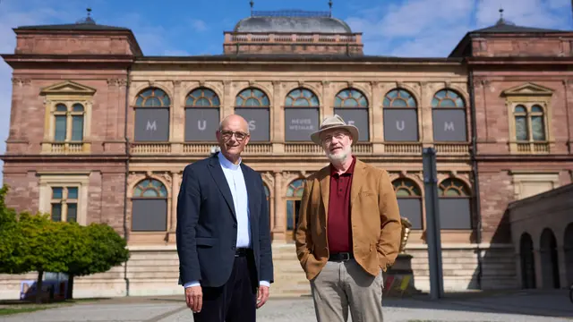 Lesch sieht Schwartz: Die Sendung verbindet Weimars humanistische Tradition mit der Geschichte des ehemaligen Konzentrationslagers Buchenwald. | Foto: ZDF/Thomas Bresinsky