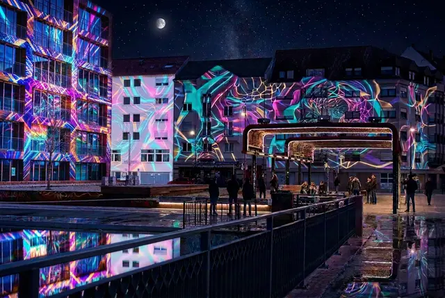 Im Jungbusch öffnen Kunstorte an zwei Abenden für Ausstellungen und Lichtprojektionen. | Foto: Gemeinschaftszentrum Jungbusch