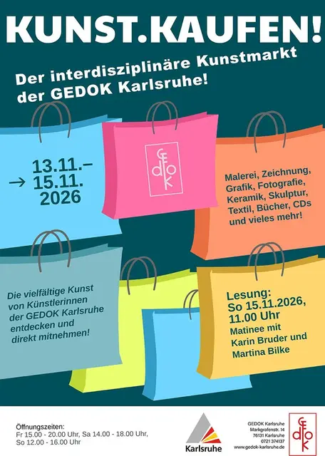 Plakat zum Interdisziplinären Kunstmarkt | Foto: GEDOK Karlsruhe