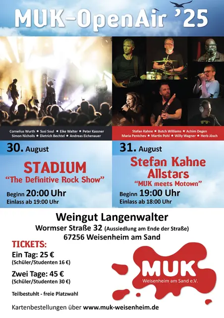 MUK-OpenAir '25: Stefan Kahne Allstars "MUK meets Motown" | Foto: MUK Weisenheim am Sand e.V.