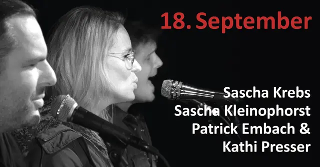 Sascha Krebs, Sascha Kleinophorst, Patrick Embach &amp; Kathi Presser - 4 grandiose Sänger beim MUK in der evangelischen Kirche  | Foto: MUK Weisenheim am Sand e.V.