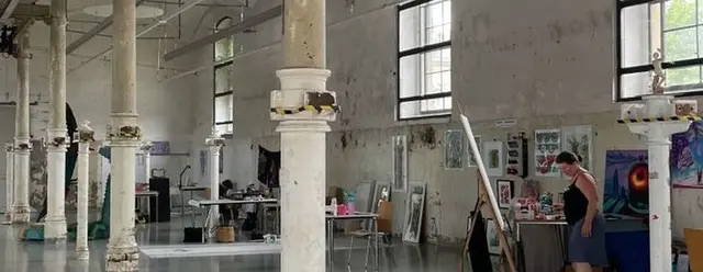 Kunstcamp in der Fleischmarkthalle | Foto: GEDOK Karlsruhe