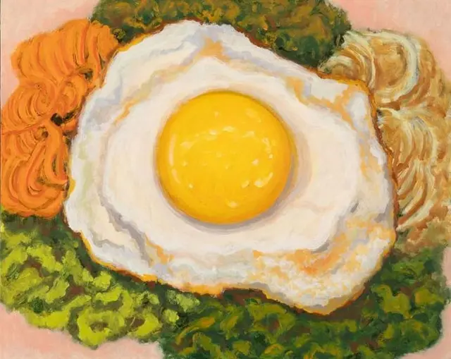 So-Jin Kim, Spiegelei, 24x30cm, Oel auf Holz, 2024 | Foto: So-Jin Kim