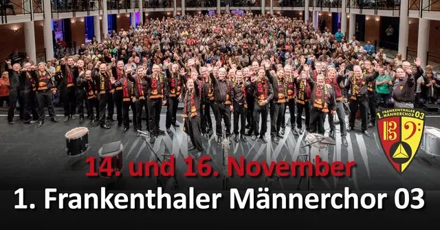 1. Frankenthaler Männerchor e.V. beim MUK Weisenheim am Sand e.V.
Jahresabschlusskonzerte | Foto: MUK Weisenheim am Sand e.V.