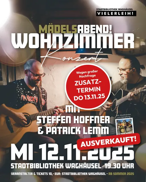 Zusatztermin Wohnzimmerkonzert mit Steffen Hoffner &amp; Patrick Lemm | Foto: @Steffen Hoffner