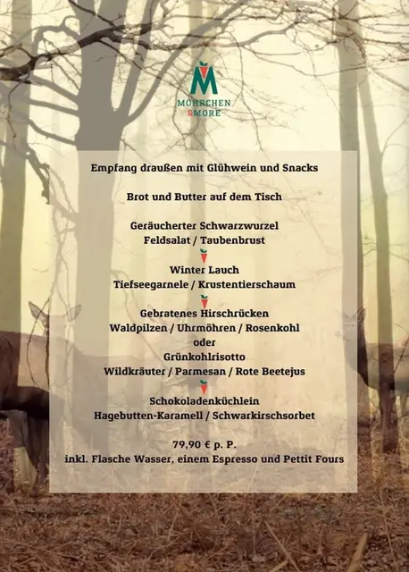 Menü zum Sonderevent WILD.ROT.KRAFT. am 03. Dezember 2025 | Foto: Möhrchen and more