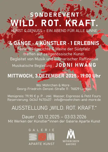 Sonderevent WILD.ROT.KRAFT. am 03. Dezember 2025 | Foto: Aparte Kunst Galerie