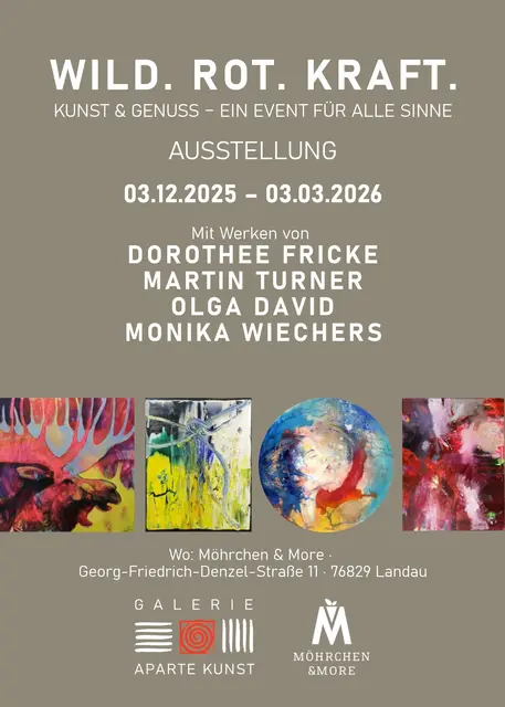 Plakat zur Ausstellung WILD.ROT.KRAFT.  | Foto: Aparte Kunst Galerie
