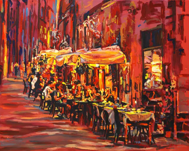 Belebte Szene auf der Via Camollia, Sienna | Foto: Alena Steinlechner 2025