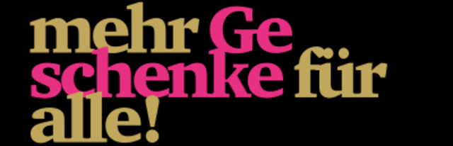 Postkarte: mehr Geschenke für alle | Foto: Theaterhaus G7