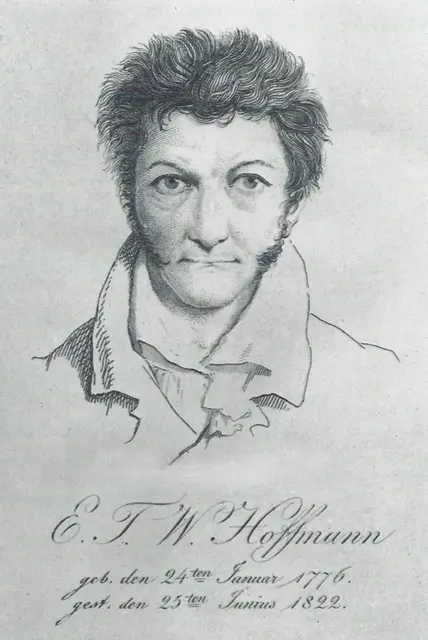 E.T.A. Hoffmann: Stich nach dem Selbstporträt, um 1800 | Foto: Von E.T.A. Hoffmann - Walter Daugsch, Lorenz Grimoni: Museum Stadt Königsberg in Duisburg. Leer 1998, ISBN 3-7921-0472-5, S. 123., Gemeinfrei, https://commons.wikimedia.org/w/index.php?curid=43608
