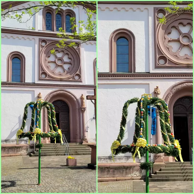 Frohe Ostern. Kirche in Neupotz | Foto: Andrea Abt