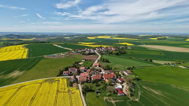 Spreiterhof und Felsbergerhof bei Imsweiler/Rockenhausen aus der Luft | Foto: Stephen Wüstenberg