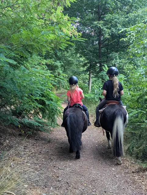 Unser Sommerurlaub daheim.
Glückliche Töchter auf den wunderbaren Ponys von "Kind und Pony" in Hinterweidenthal. | Foto: Johanna Hauck 