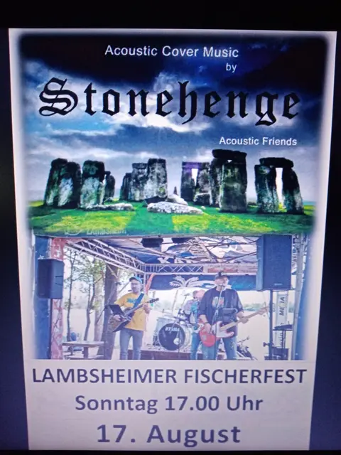 17:00 Uhr Acoustic Rock, Pop und Schlager in Deutsch, Englisch und Pälzisch mit STONEHENGE | Foto: GUBO 