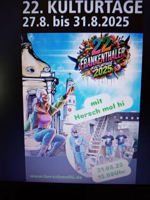 Horsch mal hi feiert 10 jähriges Jubiläum auf den Frankenthaler Kulturtagen!

Erkenbert-Ruine
Sonntag,31.08.25 um 15 Uhr | Foto: Unbekannt 