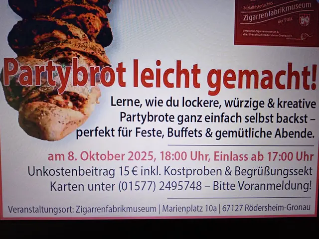 🍞🔥 Lust auf duftendes, selbstgebackenes Brot?  
Dann kommt zu unserem Brotbackkurs für Partybrote – locker, lecker &amp; mit ganz viel Herz! 🥖❤️  
Perfekt für alle, die echtes Handwerk erleben möchten.  
📅 Termin vormerken &amp; Platz sichern!  
Wir freuen uns auf euch! 🙌  
#Brotbackkurs #ManufakturLiebe #PartyBrot #SelberbackenMachtGlücklich #MitHerzUndHefe | Foto: Unbekannt 