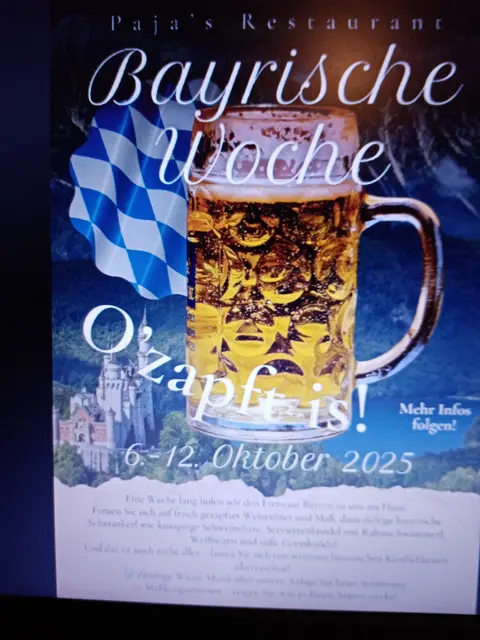 Bayrische - Woche im Restaurant &amp; Kerwe Essen am Montag den 13.10.2025! 🥳 ab 11:00 Uhr mit Frühschoppen 🍻🍷
Eine Woche lang holen wir den Freistaat Bayern zu uns ins Haus!
Freuen Sie sich auf frisch gezapftes Weizenbier und Maß, dazu deftige bayerische Schmankerl wie knusprige Schweinshaxe, Serviettenknödel mit Rahmschwammerl, Weißwurst und süße Germknödel.
Und das ist noch nicht alles – lassen Sie sich von weiteren bayerischen Köstlichkeiten überraschen!
Highlight am Samstag:
🎶 Zünftige Wiesn-Musik über unsere Anlage für beste Stimmung
💪 Maßkrugstemmen – zeigen Sie, was in Ihren Armen steckt! | Foto: GUBO 
