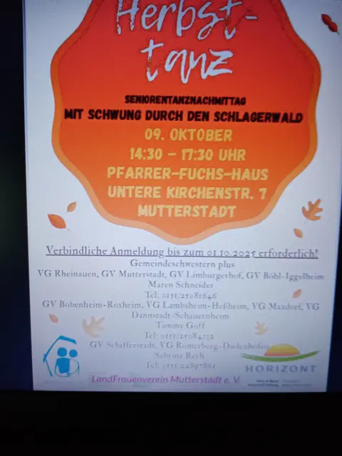 Donnerstag, 09.10.25
Von 14.30 bis 17.30 Uhr  | Foto: Unbekannt 