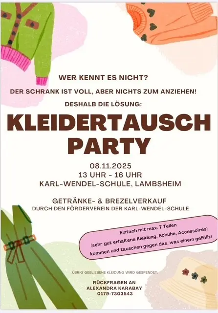 Kleidertauschparty | Foto: FV der Karl-Wendel-Schule Lambsheim
