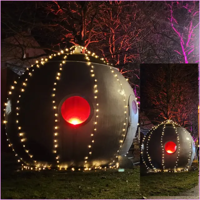 Kugelhaus Jockgrim geschmückt für den Knuspermarkt 2025 | Foto: Andrea Abt 