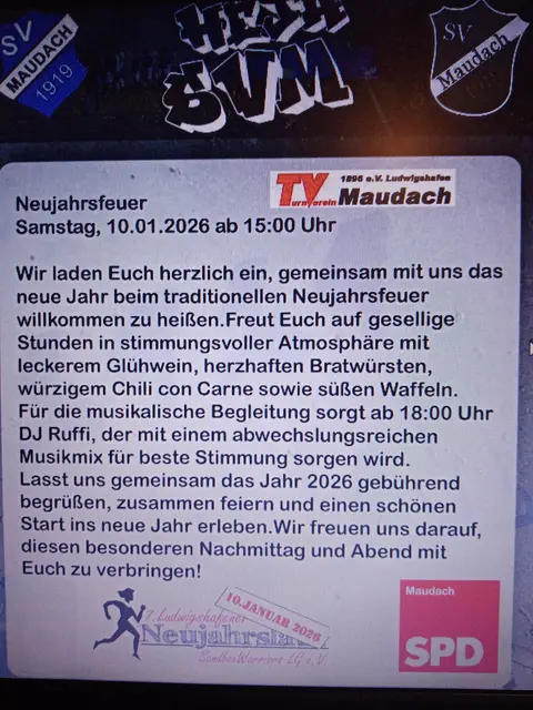 Samstag, 10.01.2026, ab 15 Uhr 
Riedstrasse
Ludwigshafen, Maudach  | Foto: Unbekannt 