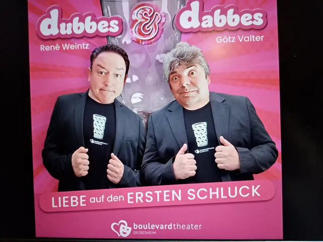 🍷 Dubbes &amp; Dabbes – Pfälzer Comedy vom Feinsten 🍷
Götz Valter und René Weintz sind Dubbes &amp; Dabbes – zwei echte Pfälzer Originale, die mit Charme, Humor und viel Herzblut die Bühne zum Leuchten bringen. Ihre Mischung aus Comedy und Sketchen feiert die Pfälzer Lebenslust in ihrer schönsten Form.
😂 Humorvoll durch die Pfalz
Typische Eigenheiten, schräg-schöne Alltagsmomente und liebevoller Lokalkolorit – gewürzt mit einem Augenzwinkern und einem Glas Pfälzer Wein. Egal ob Woiknorze oder Neigschmeckter: Hier wird jeder abgeholt. Lachen? Garantiert!
✨ 3-Gang-Menü &amp; Show ✨
📅 Mi., 25.02.2026 &amp; Do., 26.02.2026
📍 Holz-Weisbrodt – Restaurant STAMMHAUS, Weisenheim am Berg
⏰ Beginn 18:30 Uhr • Einlass 18:00 Uhr
🎟️ Ticket: 76,90 € inkl. Show &amp; Menü
👉 Vorverkauf:
Holz-Weisbrodt Weinshop im STAMMHAUS
📞 06353-93610
✉️ info@holz-weisbrodt.de

 | Foto: Unbekannt 