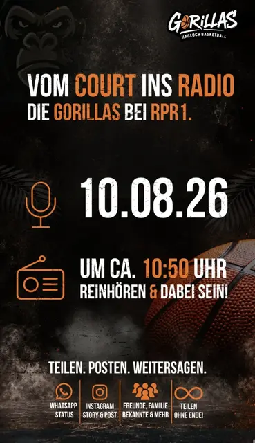 ... Die Gorilla Familie fiebert mit euch mit.  
Mit Herz und einem donnernden *GORILLA... SIEG!!!*

Nicht vergessen! 2x am Tag abstimmen...
https://www.rpr1.de/vereinsleben/verein-des-monats

Anmelden und ein Herz für die Gorillas da lassen. Dankeschön 
 | Foto: Gorillas Haßloch 
